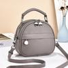 Pu Leather Small Round Crossbody Bag For Casual Travel Women