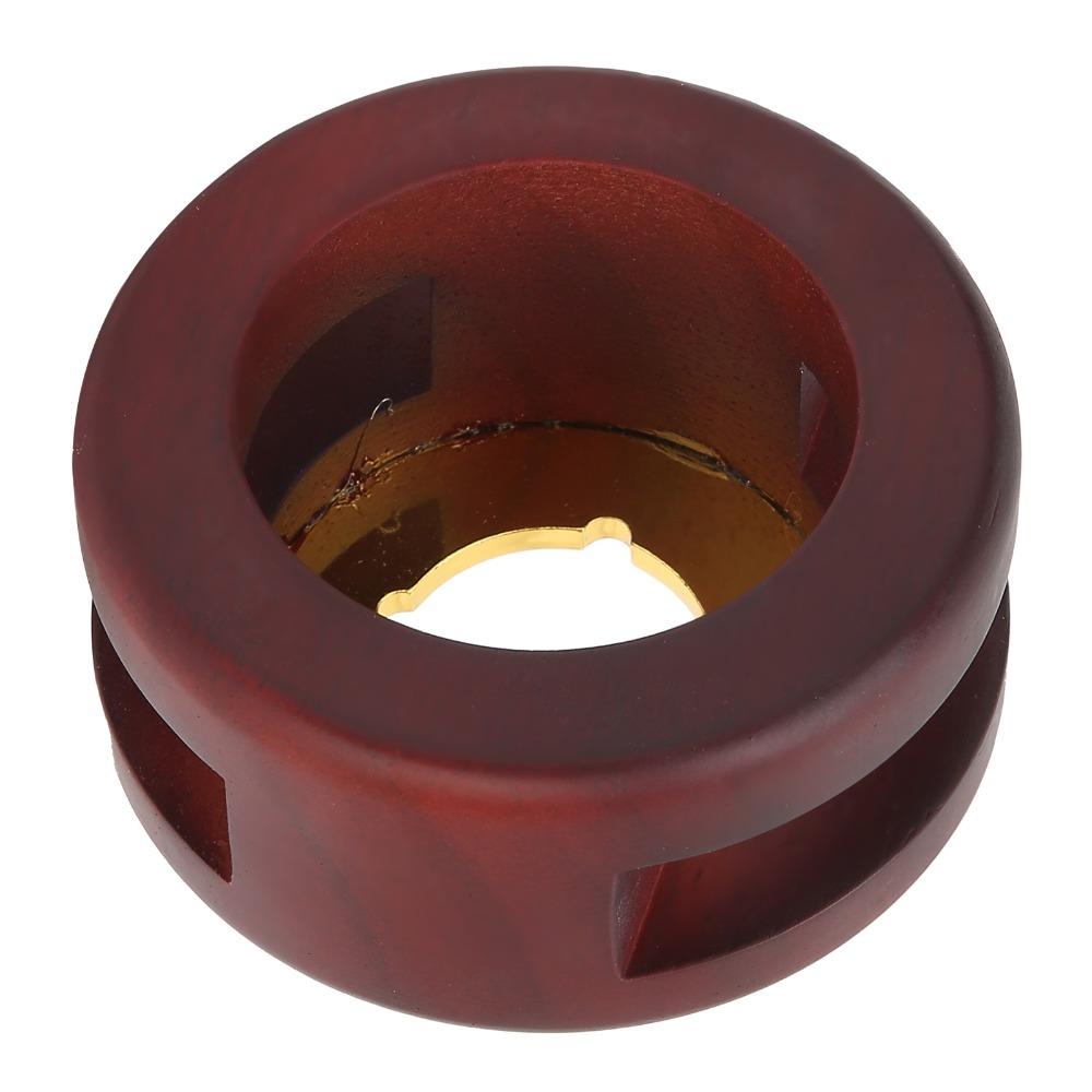 Wrought iron material Wax Seal Furnace Hollow round shape Golden metal finish Fire Wax Melter Solid wood integrated