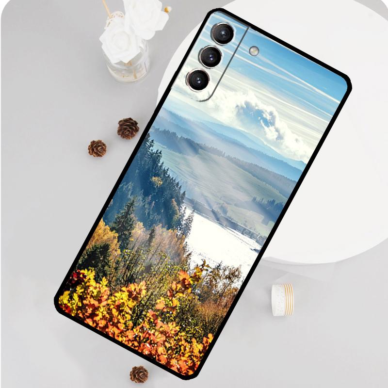 

Mountain Forest Phone Case For Samsung Galaxy S26 S25 S24 S20 S21 S22 S23 Ultra S10 Plus S25 FE Funda Cover Galaxy S22 Plus