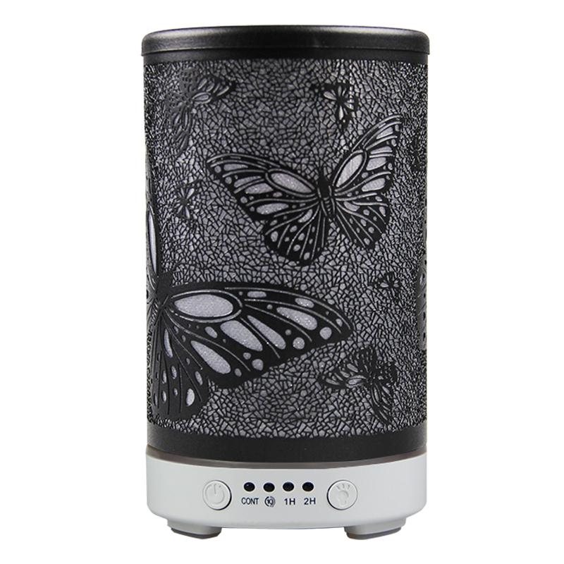 100ml Scent Diffuser Timing Function Ultrasonic Air Humidifier Hollow Butterfly Smart Home Appliances with LED Night Lights