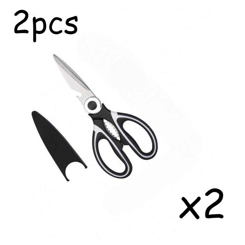

Panda-Shaped Stainless Steel Scissor Kit - Black Coated Multi-Purpose Food & BBQ Cutting Tool with Ergonomic Plastic Handle