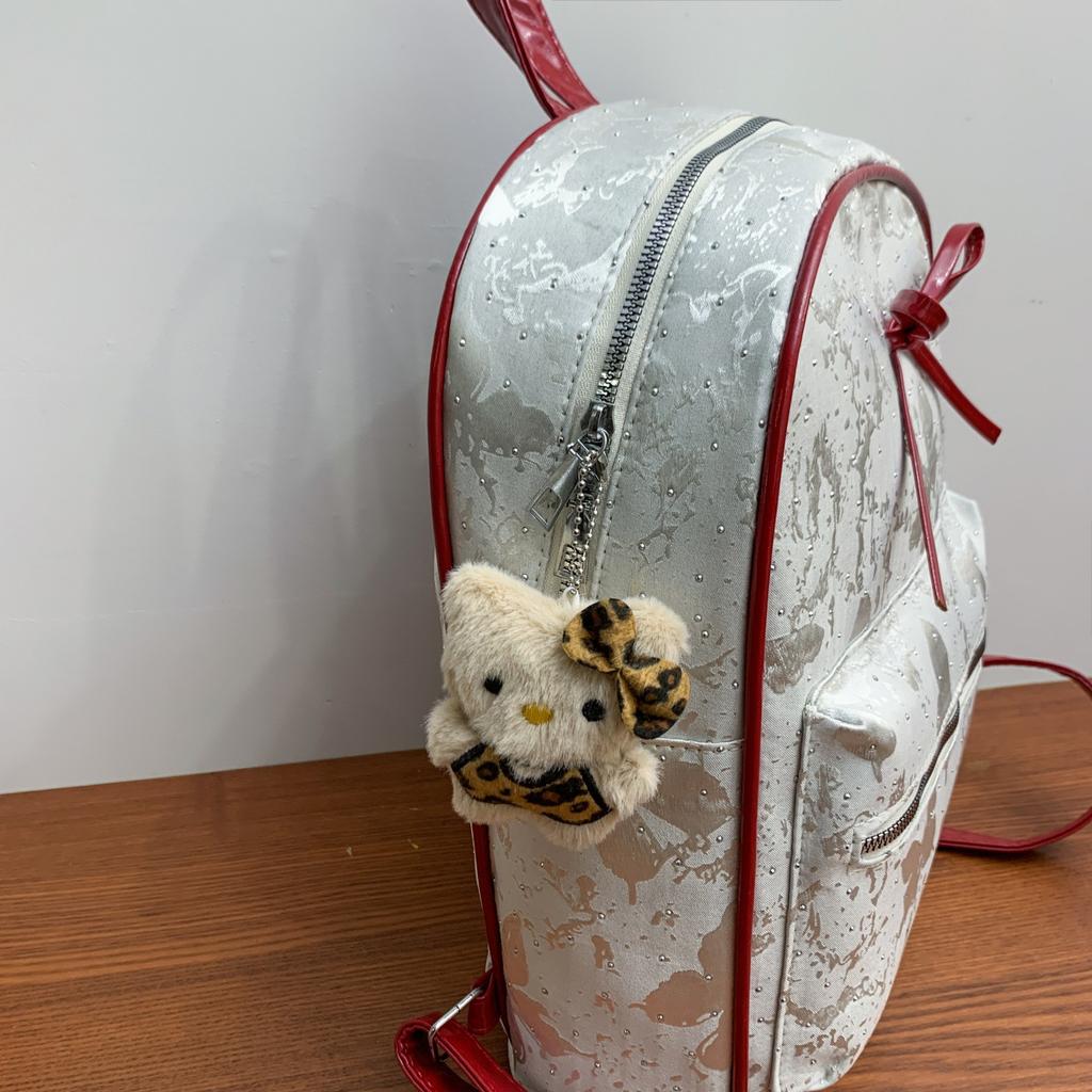 Schoolbag Korean Version of College Style Women's Shoulder Bag 1011 New Summer Fashion Bow Small Backpack Shopping Commuter Bag