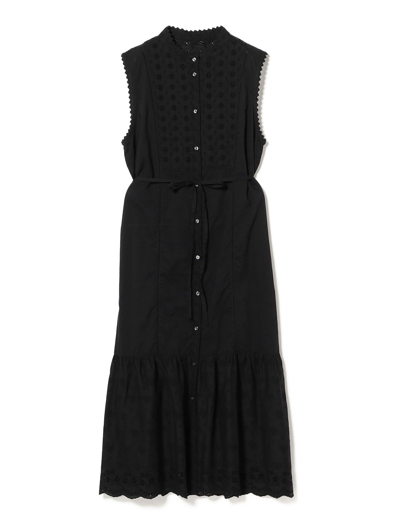 

Beams Boy Women s Cutwork Sleeveless Dress, Black/Free