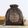 10pcs Chinese Color Linen Cotton Drawstring Bag Small Gift Jewelry Packaging Storage Pocket Reusable Pouch Decoration