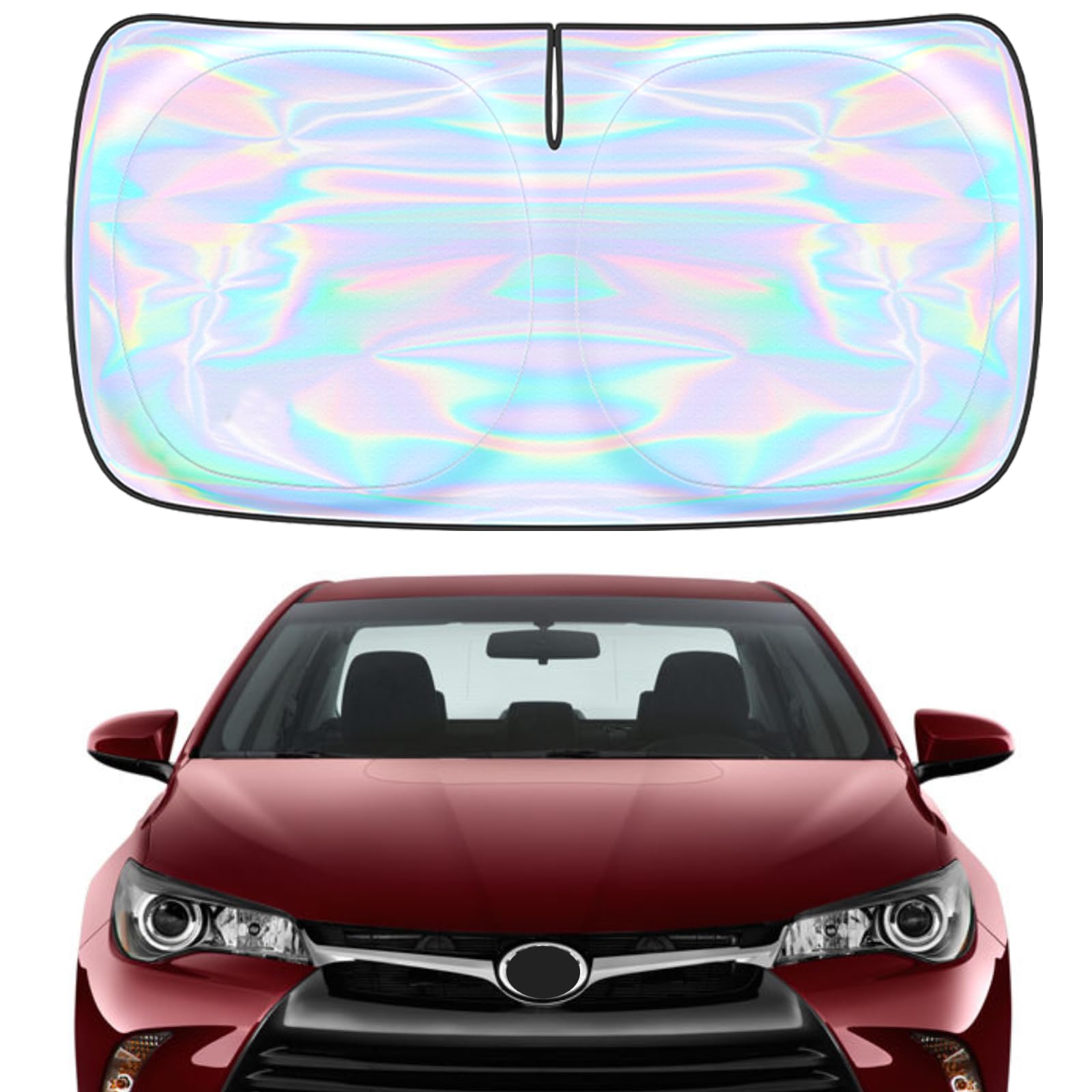 

для Toyota Camry 70-й серии 10-го поколения Передний солнцезащитный экран на лобовое стекло Защита от солнечных ожогов Затемнение УФ-защита Теплоизоляция В комплекте сумка для хранения [Новинка 2025, Специфичный для автомобиля]