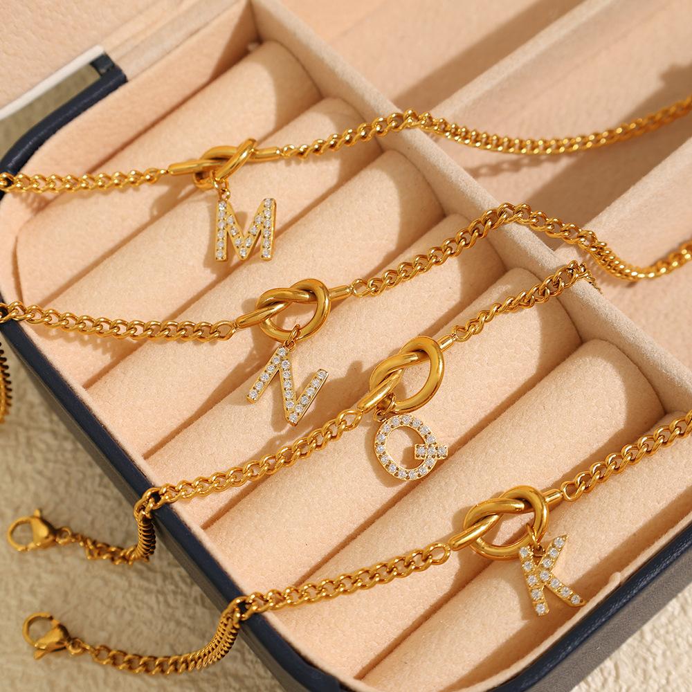 26-Letter Bracelet Versatile Temperament Premium Jewelry Diamond Design