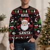 Men's Casual Neck Pullover Sweatshirt with Christmas Print