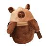 Plush Crossbody Bag Portable Soft Stuffed Doll Zipper Closure Shoulder Pack Capybara