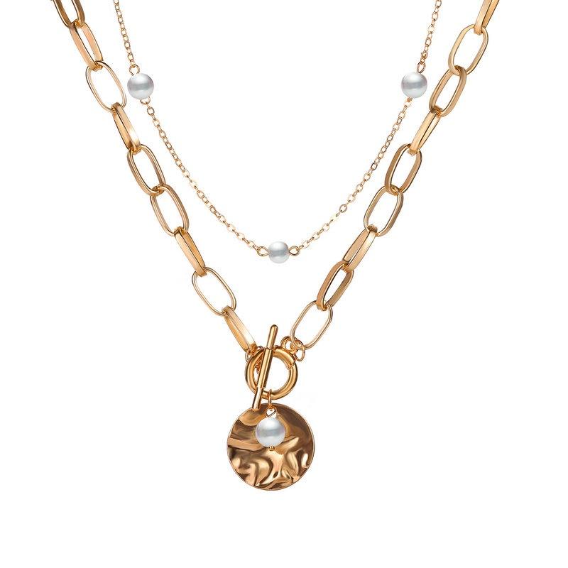iF ME Collana con ciondolo di perle coreane, moda, collane a catena multistrato, accessori per gioielli Choker