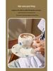Ins Style Hand-Painted Retro Floral Irregular Coffee Cup and Saucer