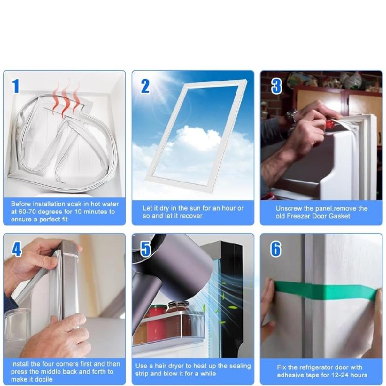 Guarnizione Sostitutiva Universale per Porta Frigorifero 28,5x42,71 pollici Design Ermetico Texture in PVC per Migliorare il Risparmio Energetico