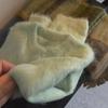 Elegant Green Mohair Sweater for Women - Winter Thickened, Luxurious Feel, Beautiful Mink Wool Pullover