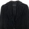 Emporio Armani Made In Italy Striped Pattern Velor Tailored Jacket 40 Women Used