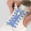 1Pair Cashew Flower Elastic laces Sneakers Kids Adult 8MM Flat Shoelace without ties AF1/AJ No tie Shoelaces Shoes Accessories