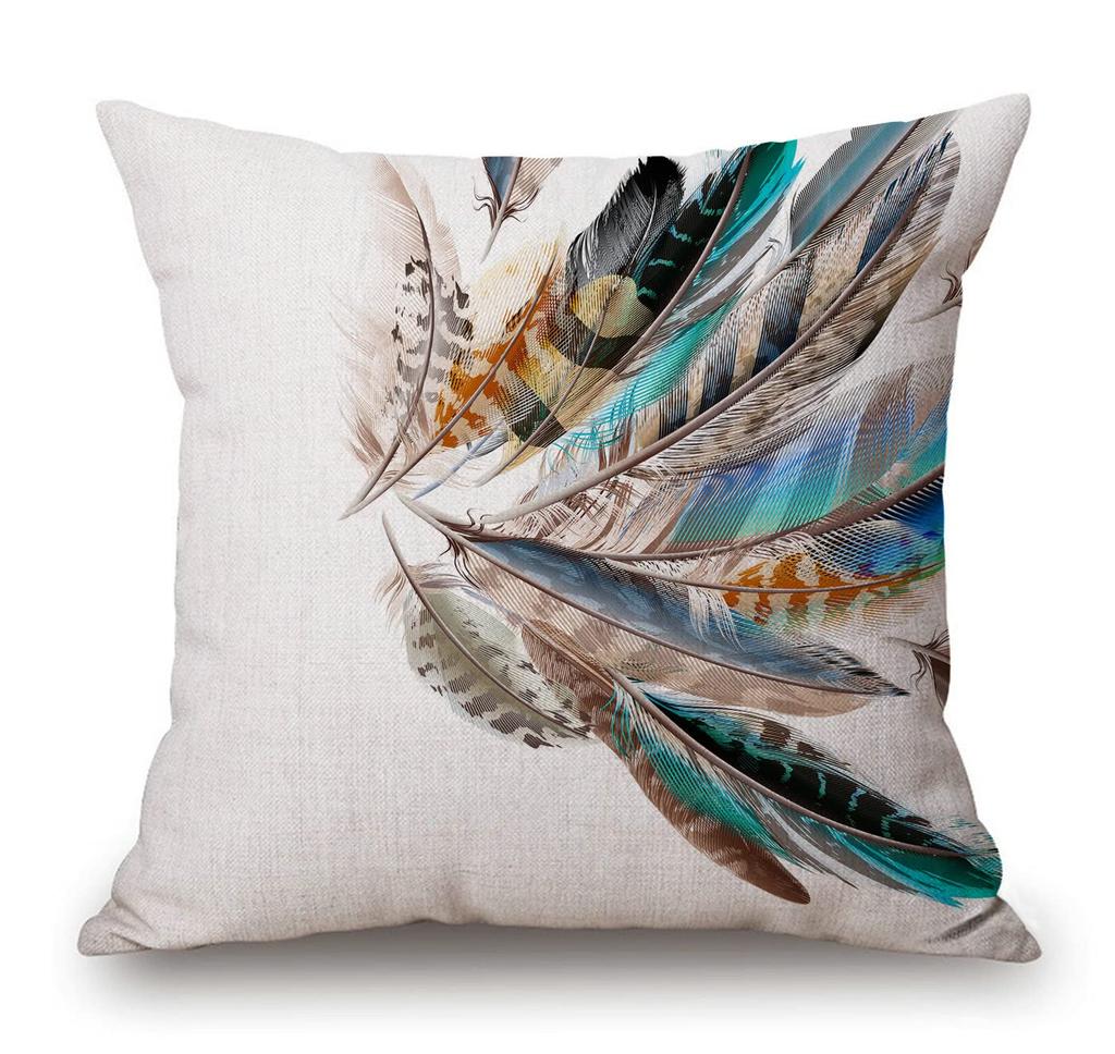 Modern Floral Pillow Cover Abstract Flower Cushion Case Black Red Orange Grey Decor Living Room Sofa Gift