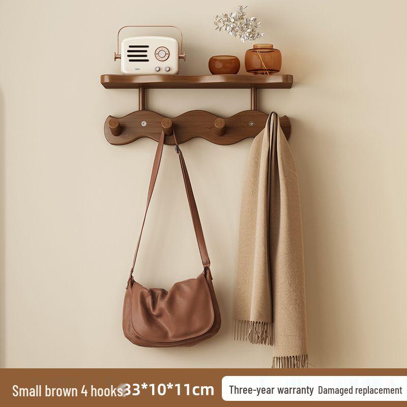 High-Quality Wall-Mounted Entryway Coat Rack with Key Holder and Hanging Hooks for Bags
