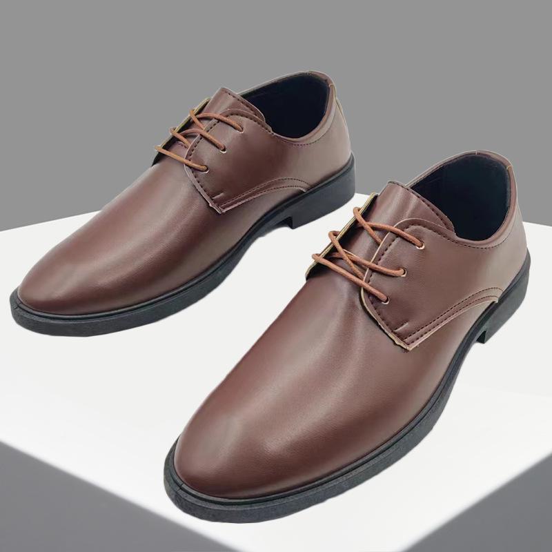 

Plus Size British Casual Formal Leather Men s Shoes - Versatile for Weddings and Work 41