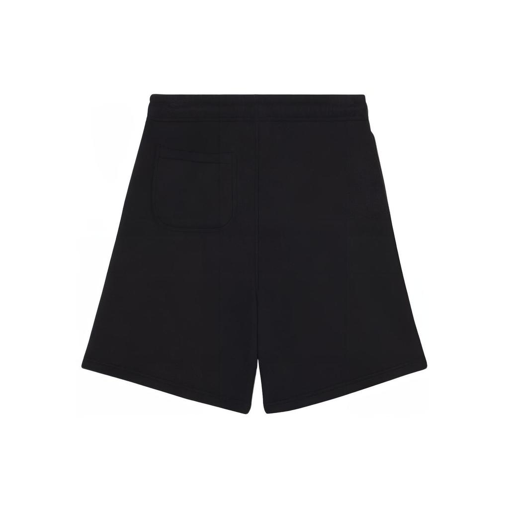 Maison Kitsune SS24 Solid Color Drawstring Pocket Mid Waist Casual Shorts Men Shorts Black MM01111KM0321-O197