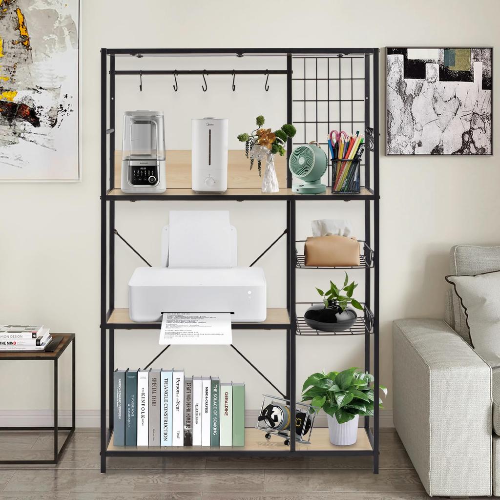 Fusehome Range Rack Range Stand Kitchen Rack Width 83 Dish Shelf Kitchen Shelf Overall Load Capacity 90kg Compatible with Large Microwave Oven Kitchen