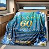 Golden Anniversary Celebration Blanket Durable Comfort For Sofa Couch Office Bed Picnics Ideal For All Seasons Stylish Decor Perfect Gift For