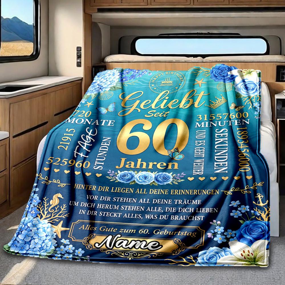 Golden Anniversary Celebration Blanket Durable Comfort For Sofa Couch Office Bed Picnics Ideal For All Seasons Stylish Decor Perfect Gift For