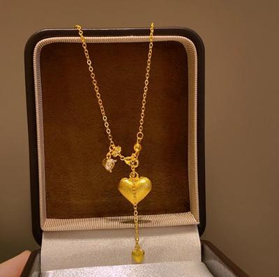 Collana Pendente Retro Oro Spazzolato Pesca