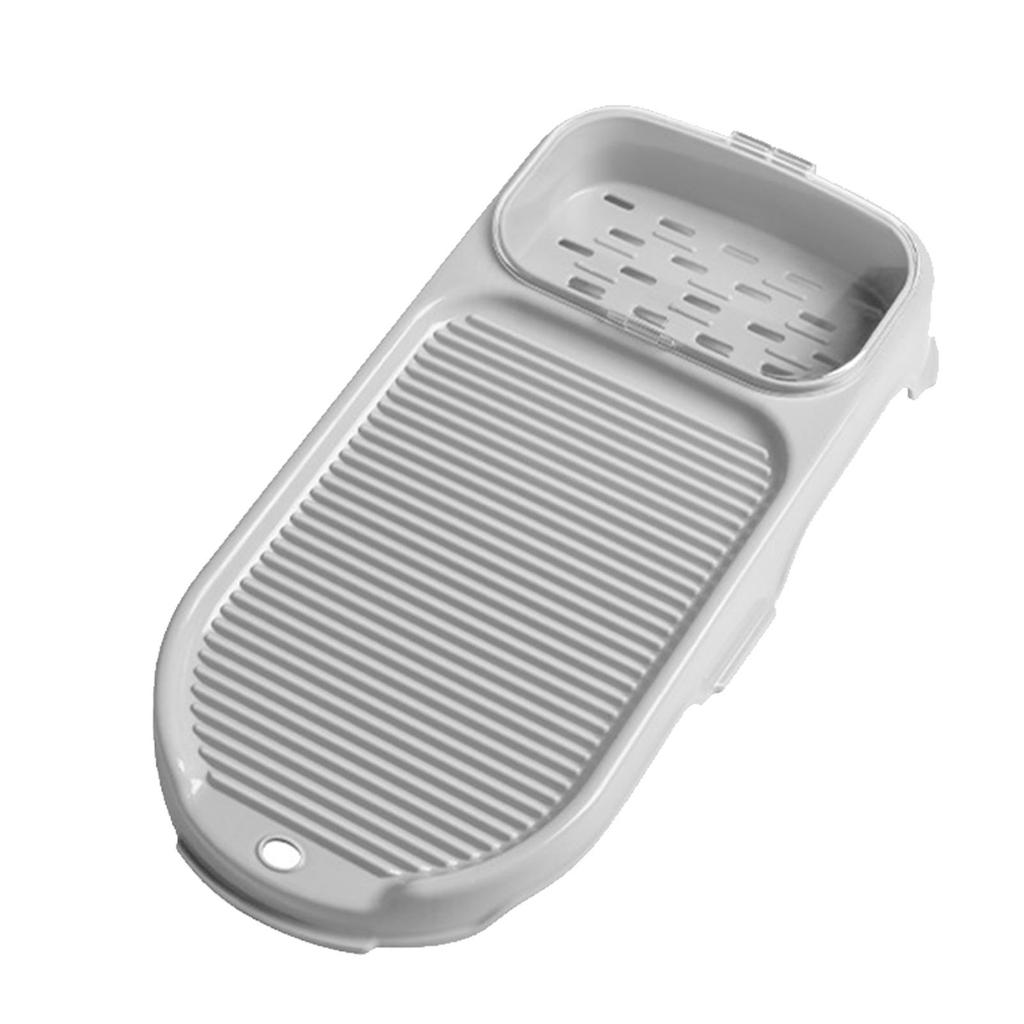 Washboard, Slip Proof Design Laundry Board with Drainable Soap Holder Scrubbing Board Efficient Cleaning Washing Clothes Holder for Dormi