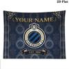 Club Brugge KV Custom Name Wall Tapestry Aesthetic Wall Hanging Printed Fabric Blanket Decorative Tapestries for Bedroom Living Room Home Decor