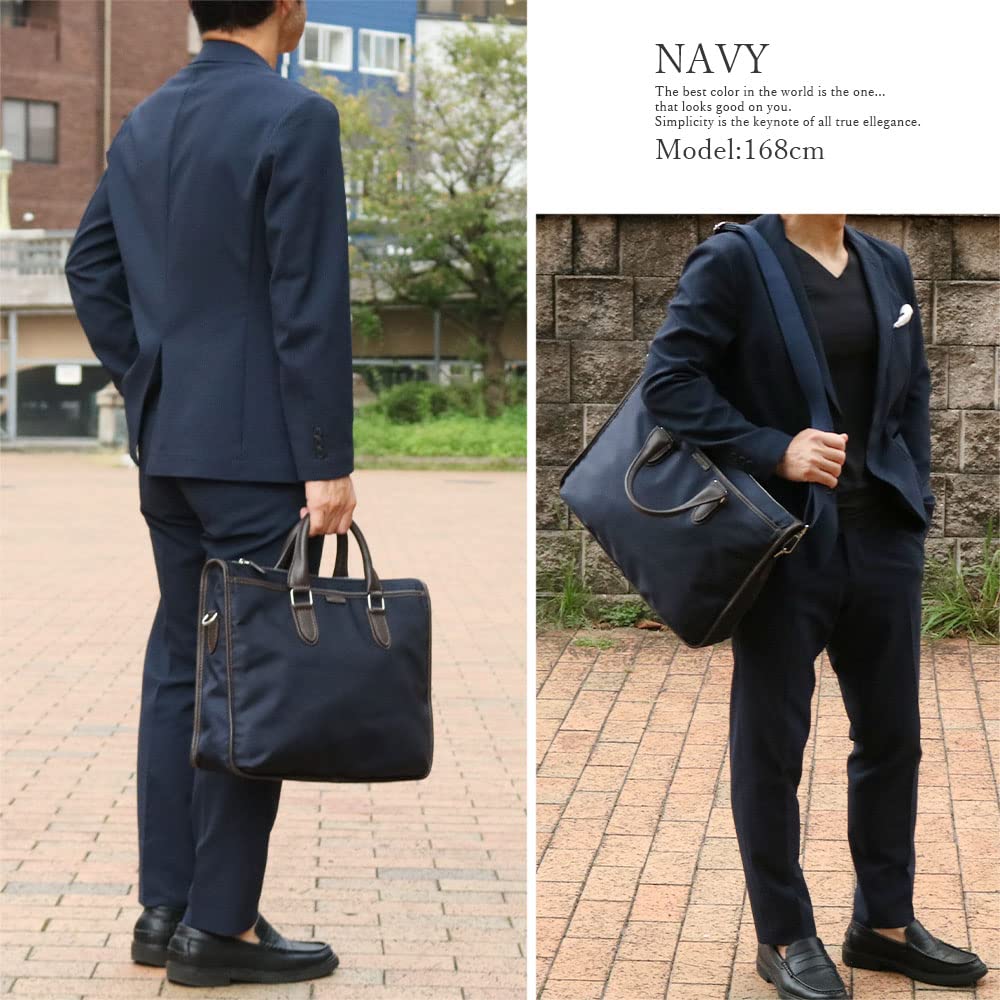 STEFANOMANO Time Premium Limonta Nylon and Genuine Large Made in Italian Leather Business Perfect for Commuting and with Shoulder Item [Limited Offer]