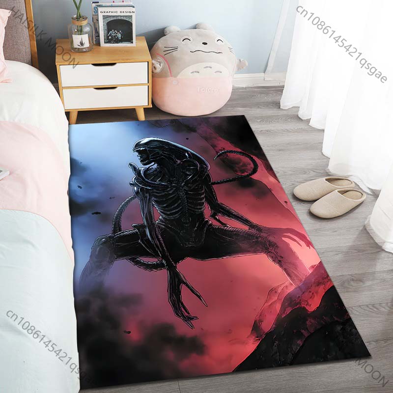 Alien creature dark environment Pattern Rug Carpets for Bedroom Living Room Sofa Mat Creative Door Mat Cloakroom Home Decor