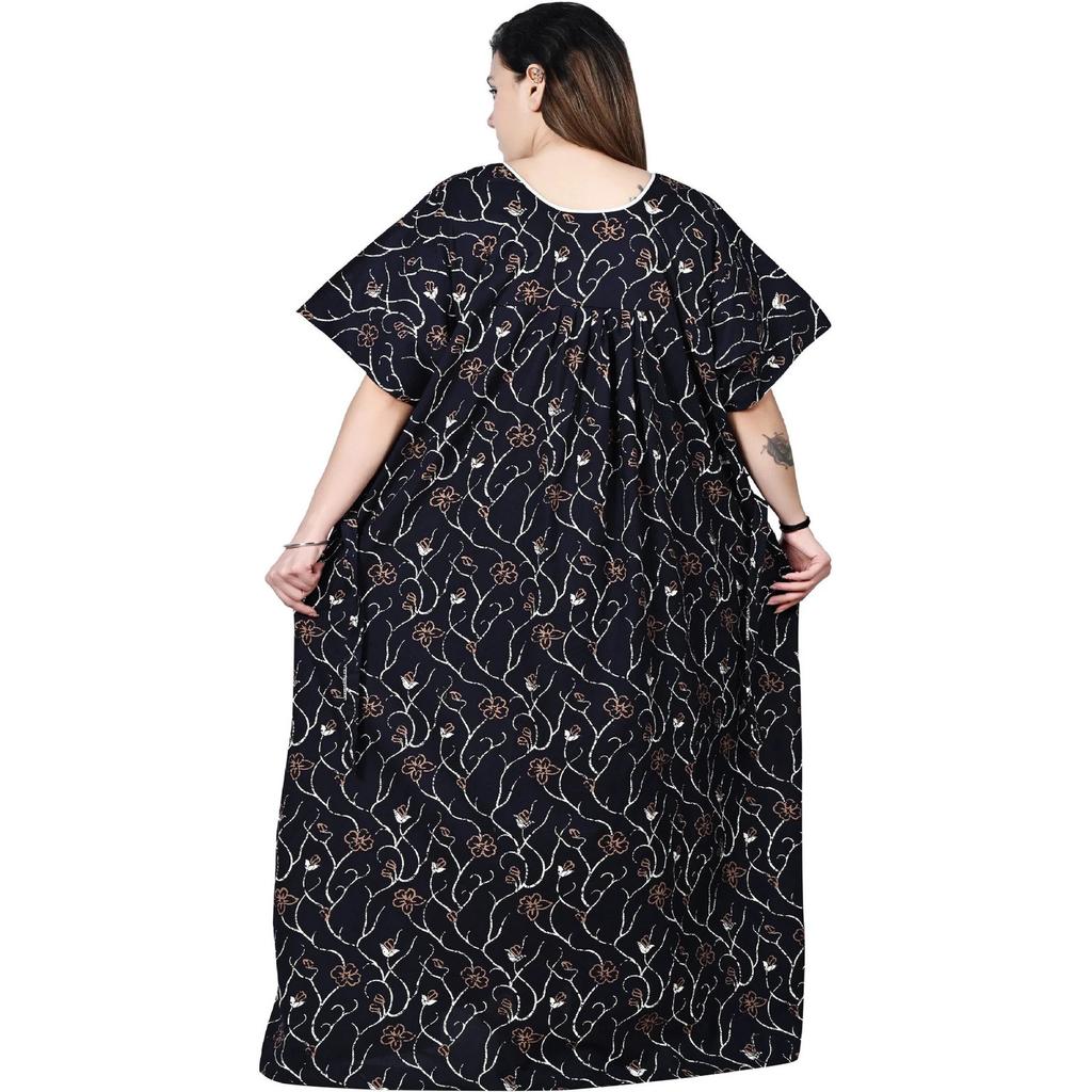 Floral Printed Women's Night Gown Indian Nightwear Sleepwear Cotton Nighty