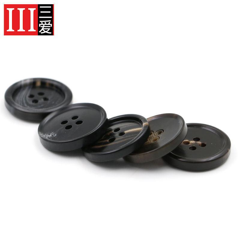 Nasturi din rășină cu model negru, pentru haine, nasturi versatili pentru costum, nasturi rotunzi pentru haine de lână pentru bărbați și femei