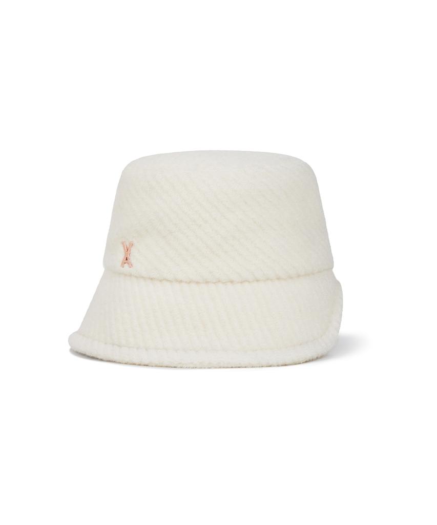 Bajal Va Studded Fleece Bonnet Hat White