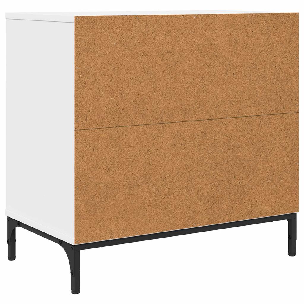 Nightstand with Drawers White 63.5 X 36 X 61 Cm Engineered Wood