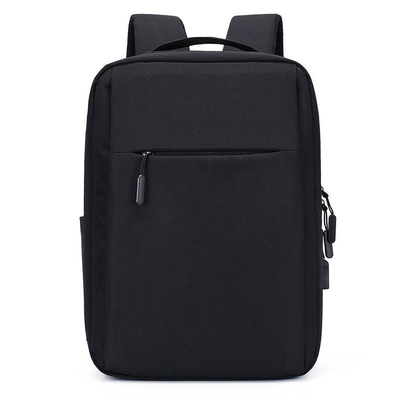 Men s backpack simple usb charging backpack men s and women s leisure business computer bag logo printing 18inch