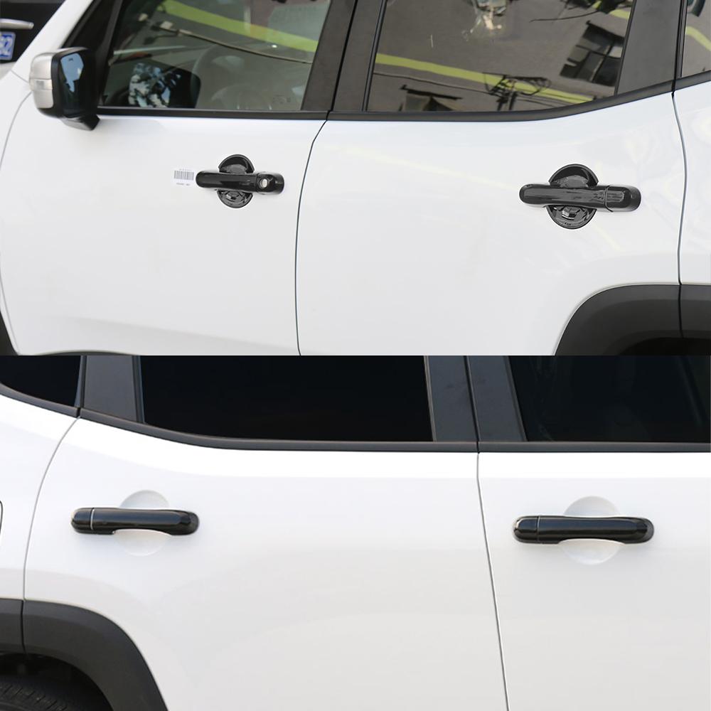 Door Grab Handle Bowl Decoration Cover Trim Sticker for Jeep Renegade 2016 2017 2018    2022 2023 Car