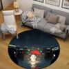Boho Round Dragon Multicolor Area Rug, Non-Slip Floor Mat for Bedroom