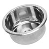 225x120mm 9 Inch RV Round Sink Wash Basin 304 Stainless Steel with 40mm Sewer Outlet for Boat Carava