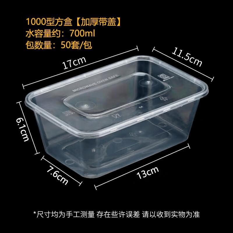 

Aige Disposable Rectangular Plastic Takeout Lunch Boxes with Lids