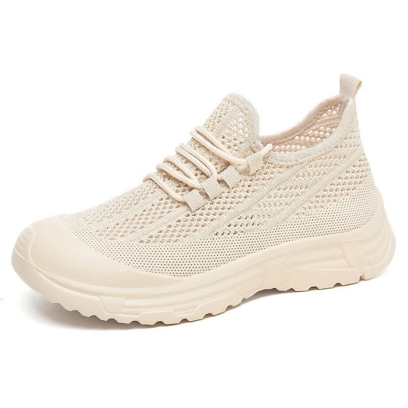 Shoes Women's Summer New Breathable Casual Dad Shoes Mesh Shoes Soft Soles Not Tired Feet Thick Soles Bag Head Shoes Mother Shoes