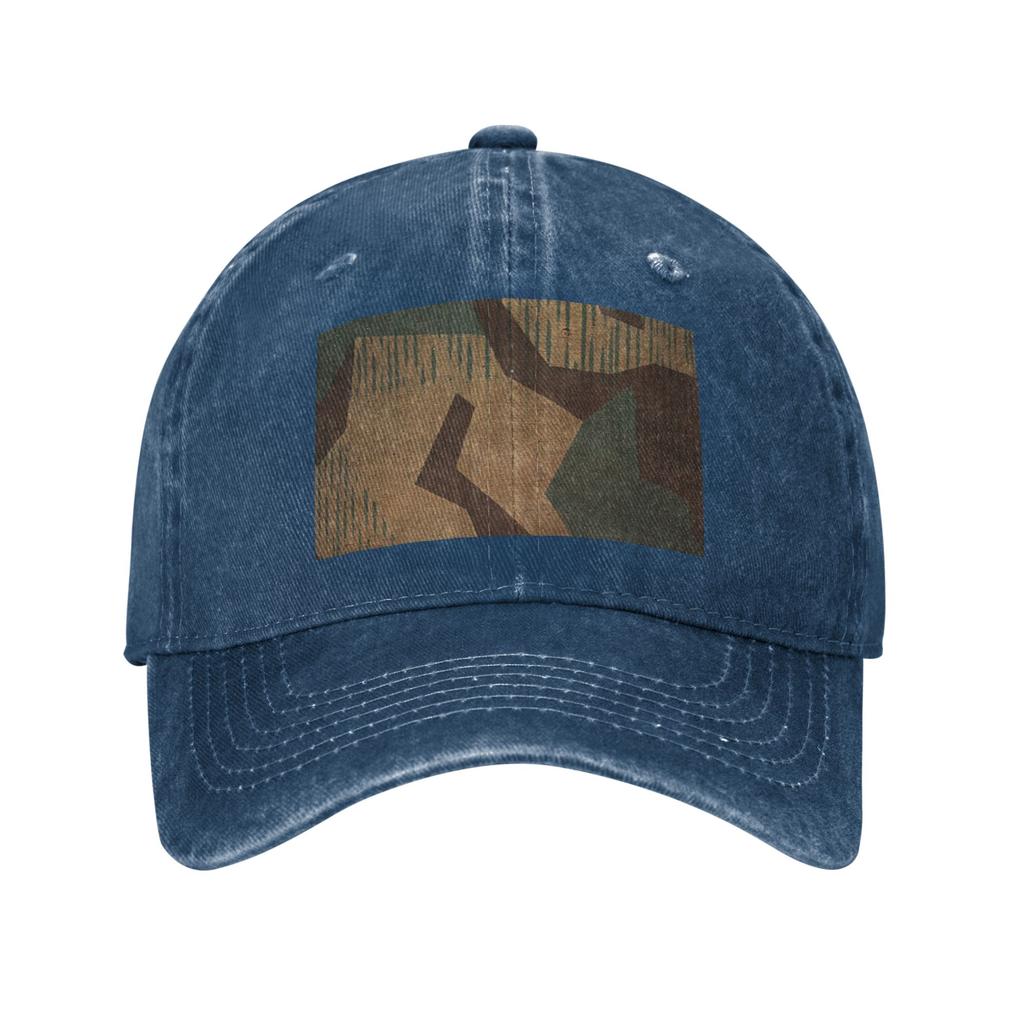 Splintertarn GerUnisex WW2 Camouflage Army Military Camo Denim Fabric Cap Casual Baseball Caps Adjustable Hat Unisex Baseball Hats