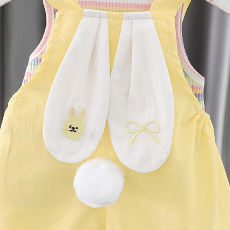 New Summer Baby Clothes Set Children Boys Striped Short Sleeve T-Shirt Overalls 2Pcs/Sets Toddler Girls Clothing Kids Tracksuits