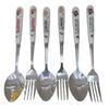 Cute Labubu Stainless Steel Tableware Two-Piece Set Children'S Pp Handle Tableware Portable Fork Spoon Children'S Products
