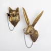 For Collection Resin Crafts Animal Head Ornament Bear Sculptures Crafts Ornament Animal Pendants