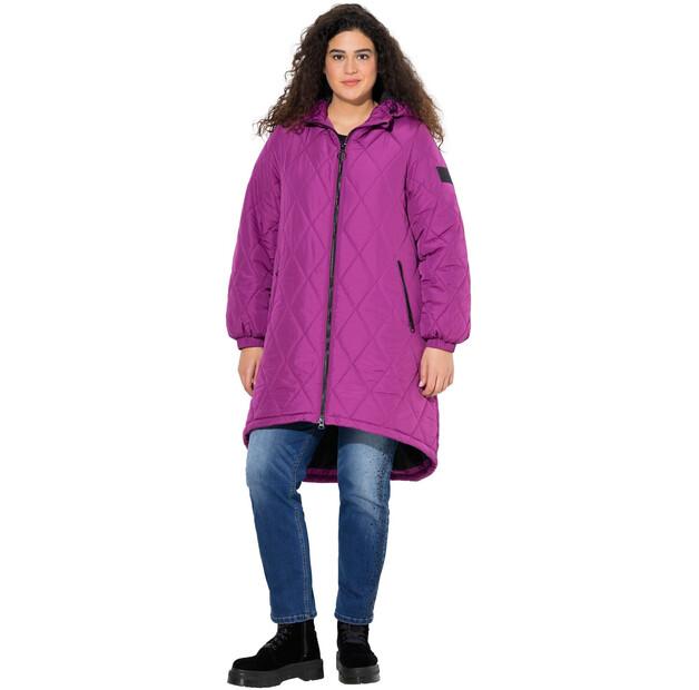 Palton damă Ulla Popken Hyprar matlasat ușor hidrofug (821183) Violet