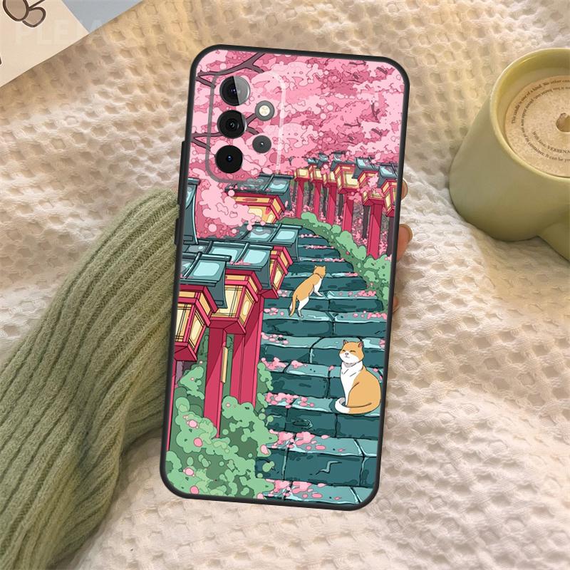 Tokyo Sakura cherry blossom Case For Samsung Galaxy A06 A26 A16 A56 A36 A05 A22 A32 A52 A54 A34 A14 A55 A15 A53 A33 A35