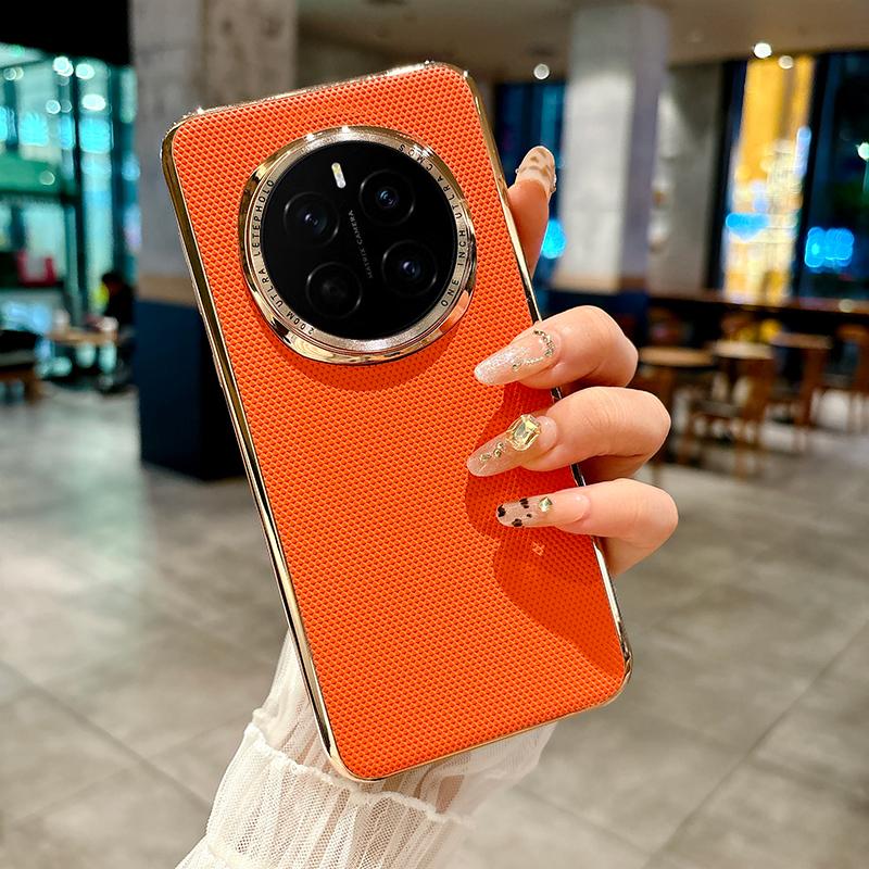 For Honor Magic 7 7 Pro Large Hole Plating Textured Lens Ring Drop & Fingerprint Resistant Phone Case