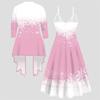3D  Printed  Set Dress Coat ,  Double Color Combination with Simple Design  Fashion Print,suitable for Various Scene Fashion Styles