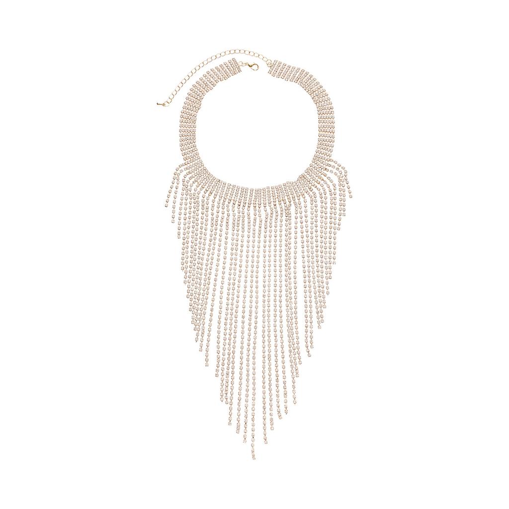 Exaggerated Tassel Necklace, Light Luxury, Niche Collarbone, Fashionable and Simple Design, Temperament Retro Necklace