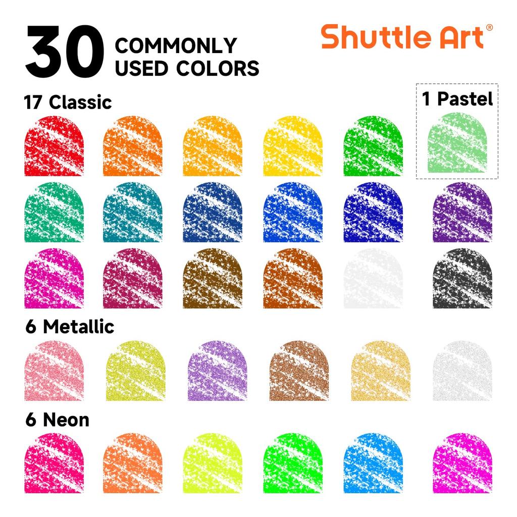 Shuttle Art Tempera Paint and Perfect for and Drawing on and Perfect Gift for Toddlers and Perfect for Preschool and Elementary School Entrance